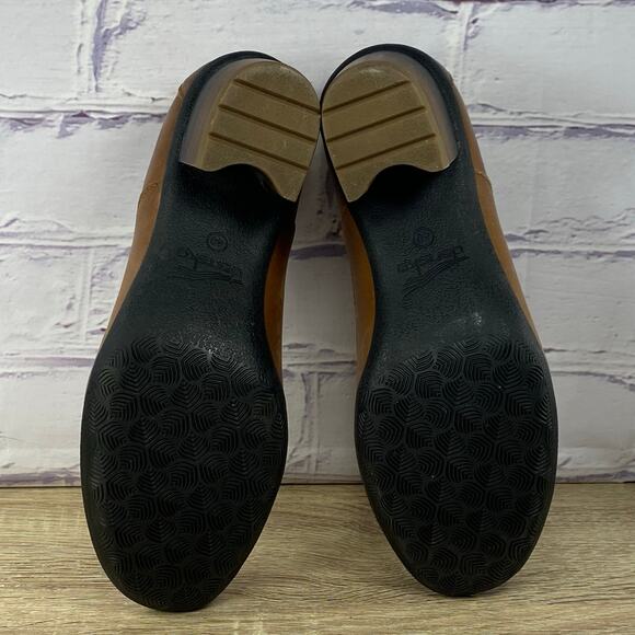 Dansko Pennie Brown Lace Up Oxford Shoes EU 40 US 9.5-10 Block Heel Chunky - Picture 7 of 9